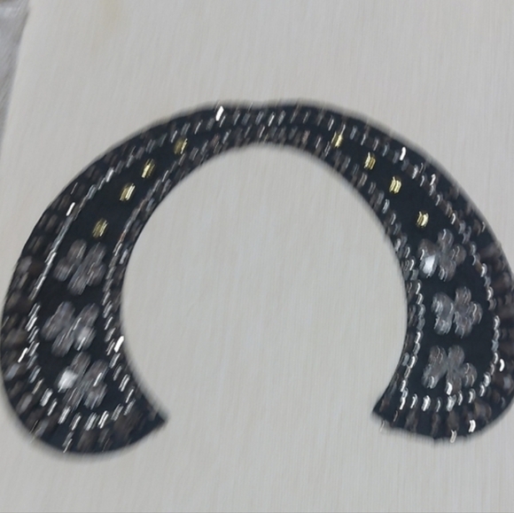 Chic Black and Silver Floral Necklace. I bought it in Poland. - Picture 4 of 7